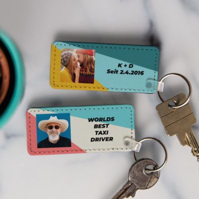 Personalised Photo and Text Keyring - Design