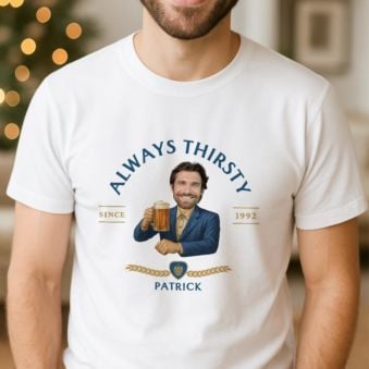 Personalised Face T-Shirt with Beer Logo