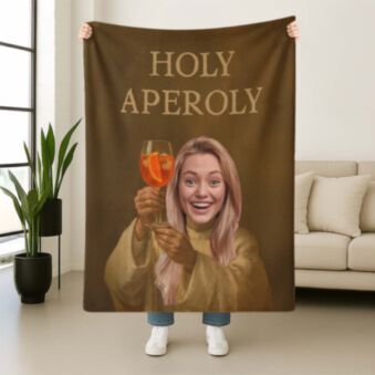 Personalised Face Upload Aperol Blanket