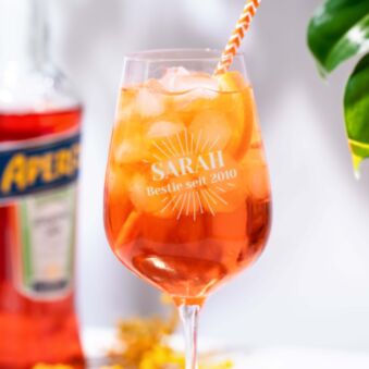 Personalised Aperol Spritz Glass with Name