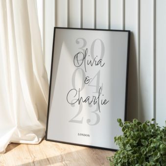 Personalised Poster with Name and Date