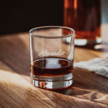 Personalised Whisky Glass With Text