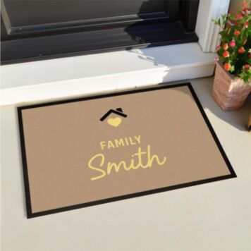 Personalised Doormat with Text and Symbol