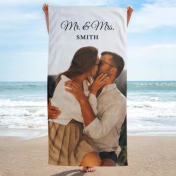 Personalised Towel with Photo and Text