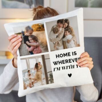 Personalised Photo and Text Cushion Cover