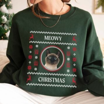 Personalised Christmas Sweatshirt with Photo and Text