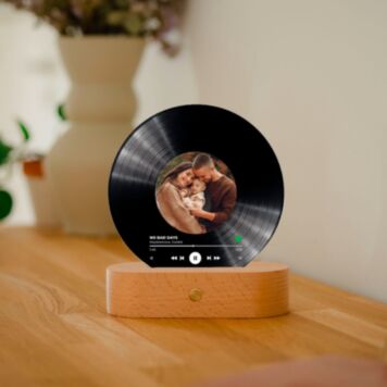 Personalised Vinyl Record LED Lamp