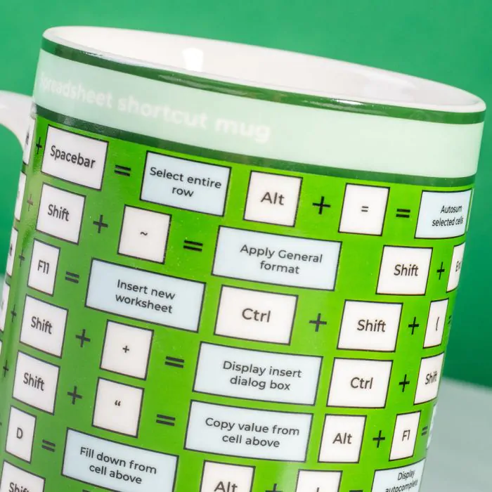 Spreadsheet Shortcut Mug