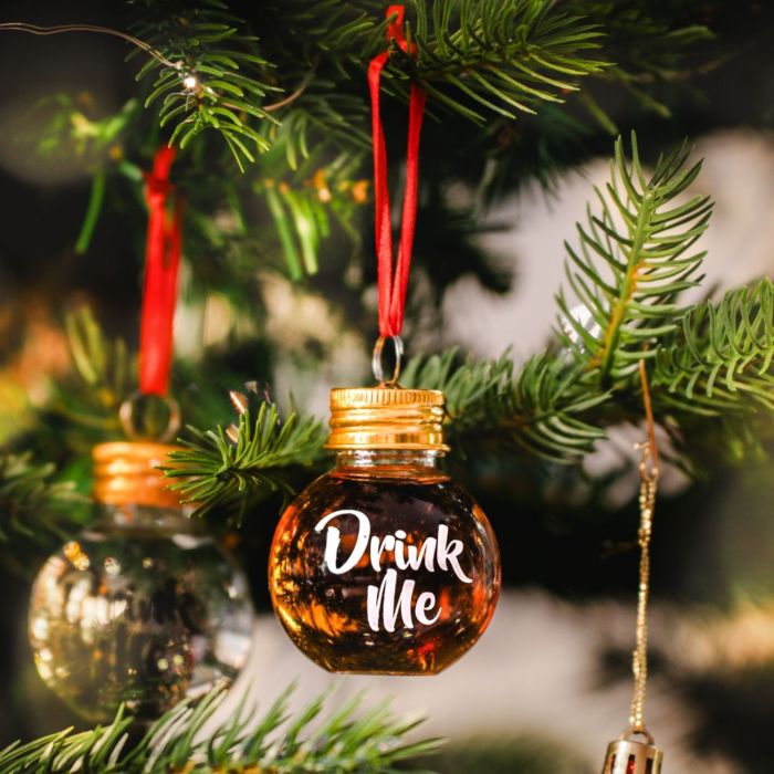 drink me christmas ornaments