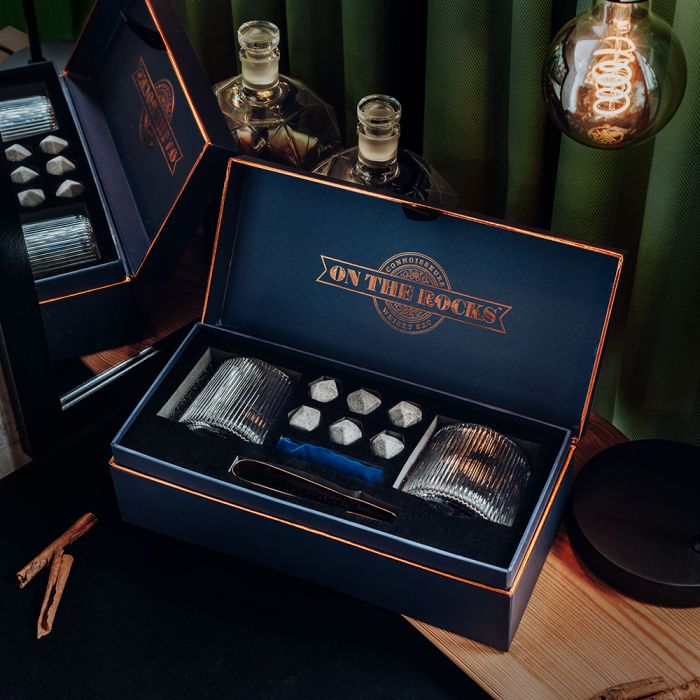 Whiskey Glasses Luxury Set Reusable Ice Cubes Stone for Whisky