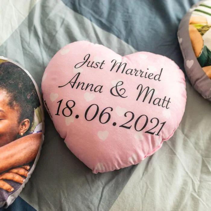 Personalised Heart Shaped Cushion