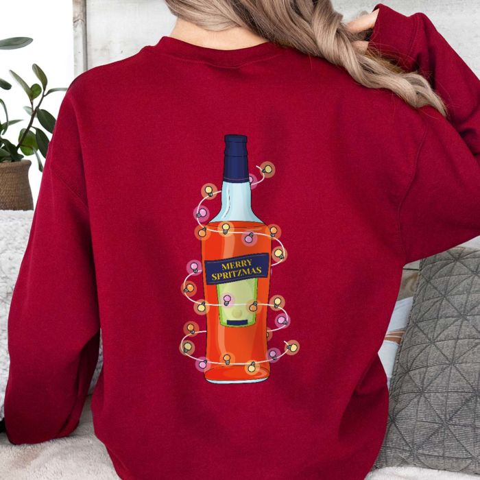 Personalised Christmas Sweatshirt with Aperol Bottle