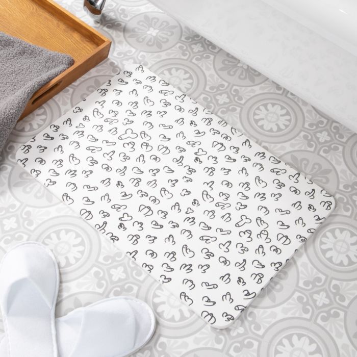 Willies White Stone Non Slip Bath Mat