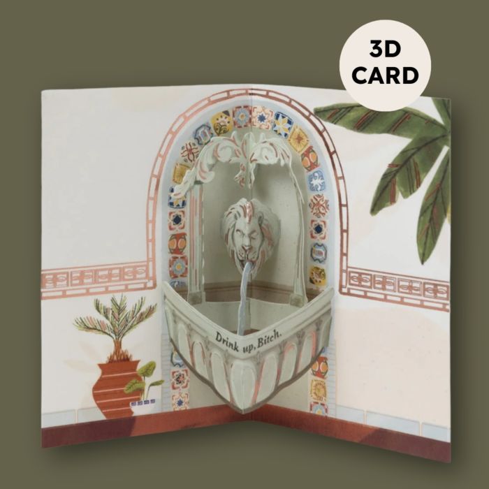 Fountain 3D Layered Greeting Card