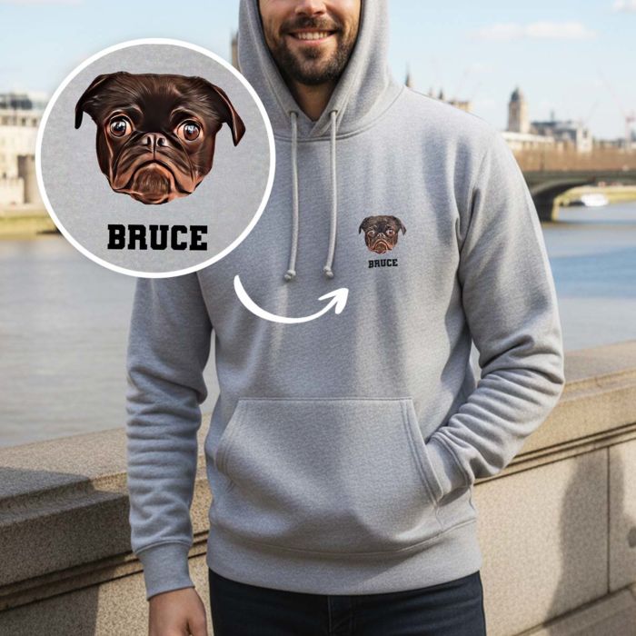Personalised Hoodie with Comic Pet