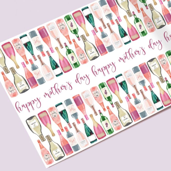 Personalized wrapping paper with text and illustration