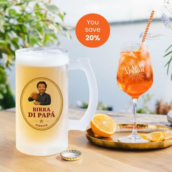 Aperol Glass and Beer Mug Gift Set