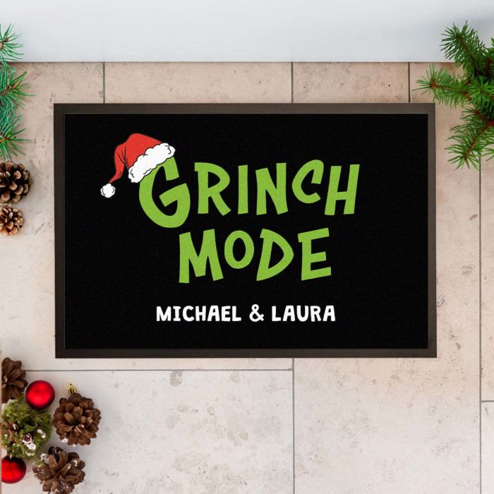 Personalised Grinch Mode Doormat