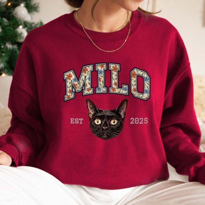 Personalised Pet Sweatshirt with Photo, Name and Year