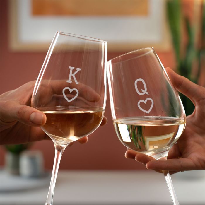 Personalised King/Queen Wine Glass