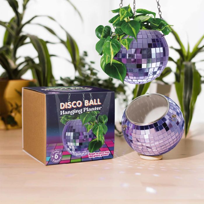 Disco Ball Hanging Planter - Lilac