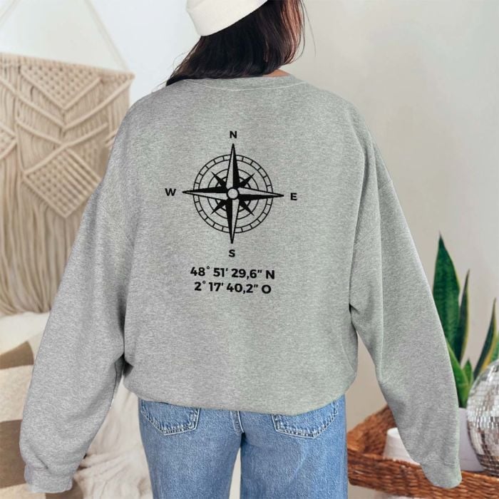 Personalised Compass Sweatshirt
