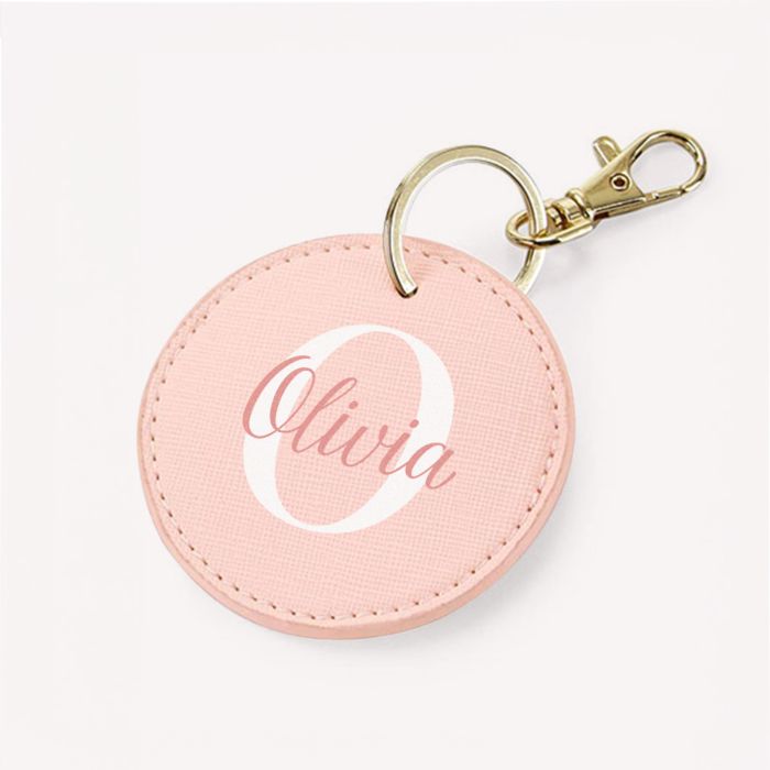 Personalised Round Keychain with Monogram
