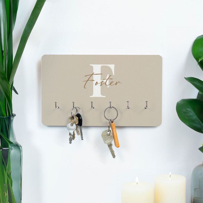 Personalised Key Hanger with Monogram