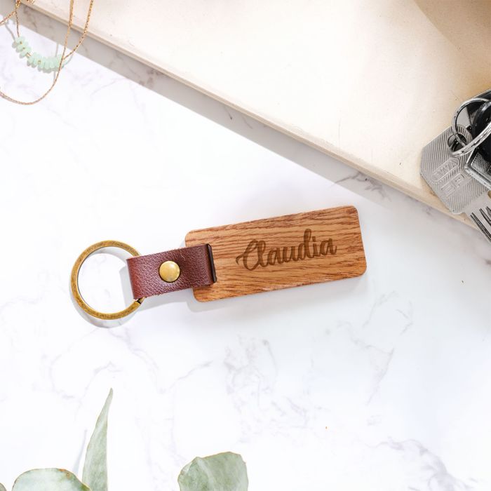 Personalised Wooden Keychain