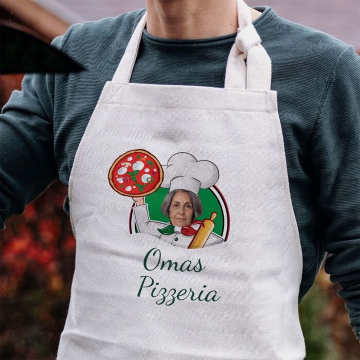 Personalised Kitchen Apron with Photo and Name