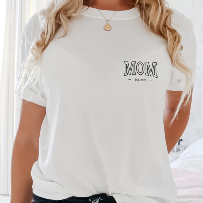 Personalised Mum T-Shirt with Year