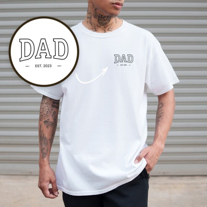Personalised Dad T-Shirt with Year