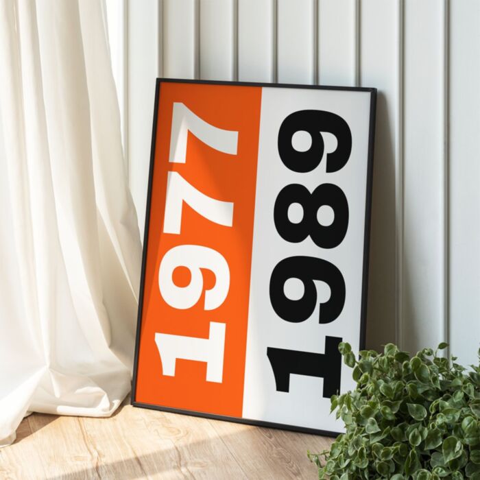 Personalised Wall Art Poster with Two Custom Years