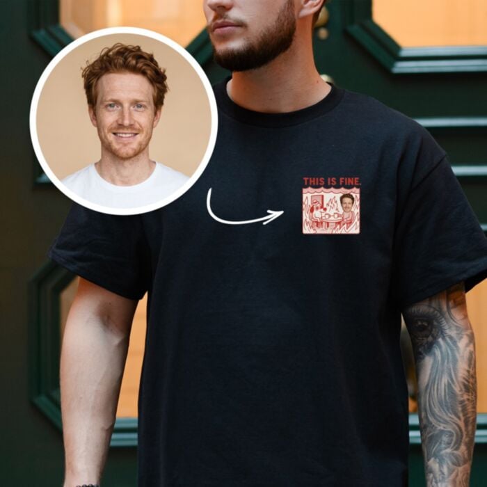 Personalised This Is Fine Meme T-Shirt with Photo