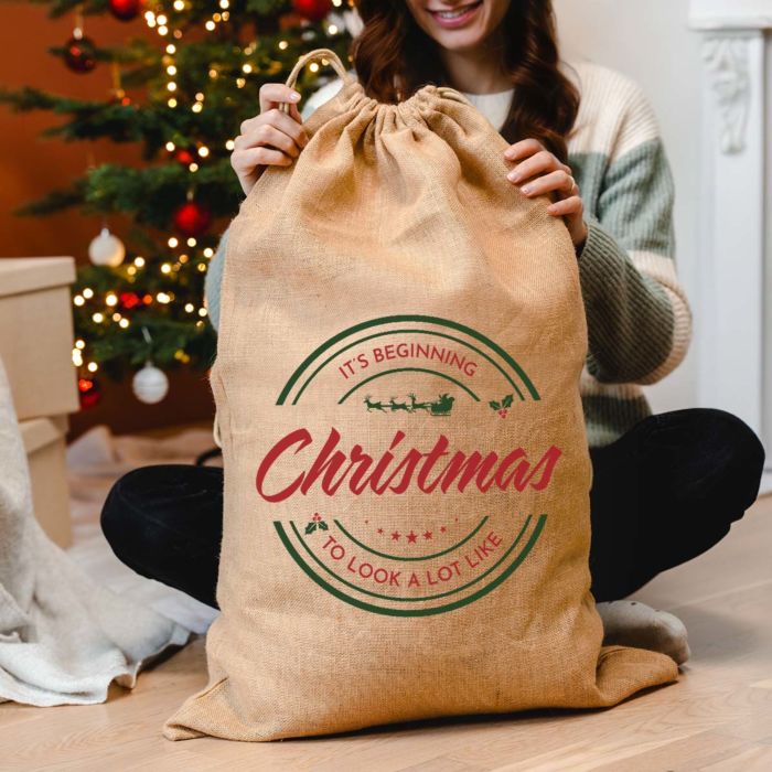 Personalised Christmas Sack with Text