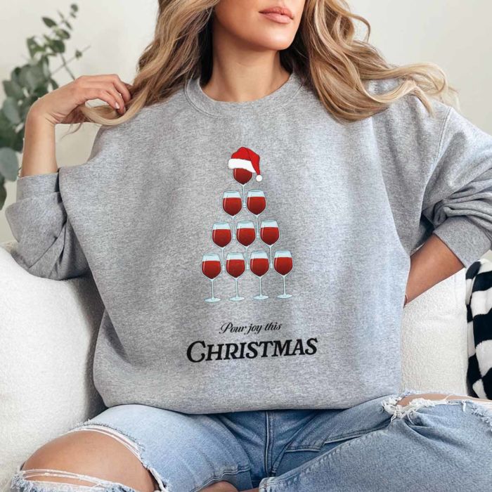 Personalised Wine Christmas Sweater