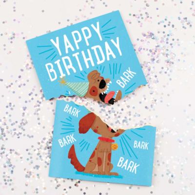 Endless Dog Bark Birthday Card with Glitter – Prank Card