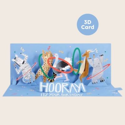 Hula Hoop Layered Greeting Card