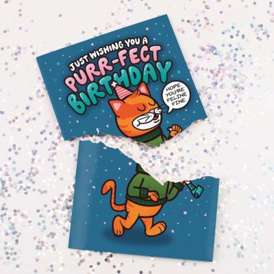 Endless Cool Cat Birthday Card with Glitter – Prank Card