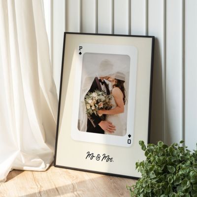 Personalised Playing Card Photo Poster with Text