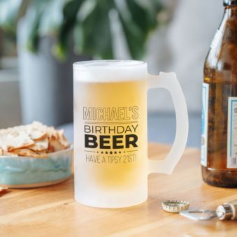 Personalised Birthday Beer Mug