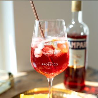 Personalised Campari Recipe Glass