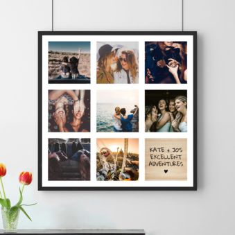 Personalised Photo Collage Poster with Text