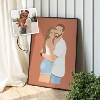 Customizable poster with illustration