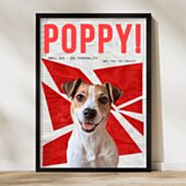 Personalised Pet Poster with Photo and Name – Retro Halftone
