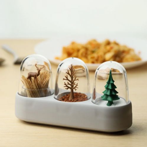 Eco Salt and Pepper Shakers - Forest Edition