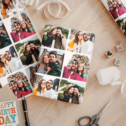 Personalised Photo Grid Wrapping Paper