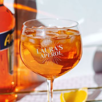 Personalised Aperol Spritz Logo Glass - Design