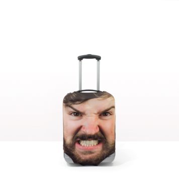 Head Case™ - Personalised Suitcase Cover - Big Face S - (Cases 45-56cm tall)