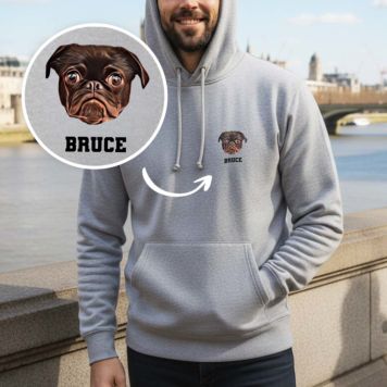 Personalised Hoodie with Comic Pet - Design
